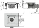 Padlóösszefolyó, AlcaPlast 130x130 mm APV120