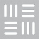 Padlóösszefolyó rács, AlcaPlast 102x102 mm MPV011