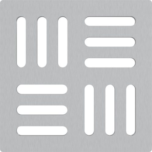 Padlóösszefolyó rács, AlcaPlast 102x102 mm MPV011