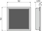 Padlóösszefolyó rács, AlcaPlast 92x92 mm MPV016