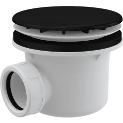 Zuhanytálca szifon, AlcaPlast Lux matt-fekete A49BLACK