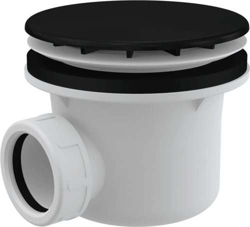 Zuhanytálca szifon, AlcaPlast Lux matt-fekete A49BLACK