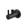 Sarokszelep, AlcaPlast matt-fekete kerek ARV001-BLACK