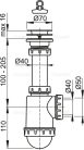 Mosogató szifon, AlcaPlast leeresztővel A441-DN50/40