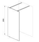 Walk-in, Ravak Walk-In Free Set 120, zuhanykabin króm+transparent GW9FG0C0SZ1