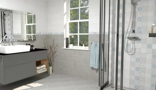 Csempe, Zalakerámia CONCRETO LIGHT GREY 3D WAVY 20X50 ZAL-ZBD53074