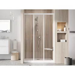   Zuhanyajtó, Ravak Supernova ASDP3-100 198 fehér+Transparent üveg 00VA01R2Z1