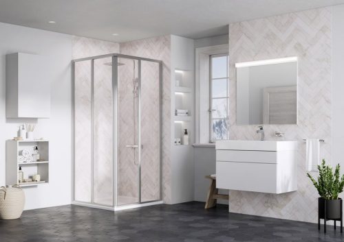 Zuhanykabin, Ravak Supernova SRV2-90 195 S szatén+Transparent üveg 14V70UO2Z1