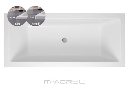 Kád, M-Acryl Sabina Pro Slim 170x75 + LÁB