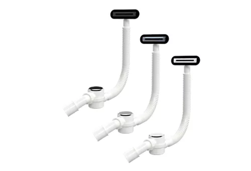 Le- és túlfolyó, M-Acryl Pro Click-Clack vízszintes túlfolyóval matt fekete
