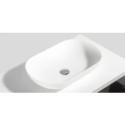   Mosdó, Wellis Miletos matt fehér 54x34x12 cm pultra építhető porcelán mosdó WB00433
