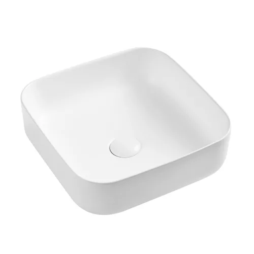 Mosdó, Wellis Azalea matt fehér pultra építhető porcelán mosdó 39x39 cm WF00086