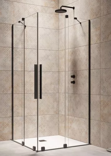 Zuhanykabin, Radaway Furo Black KDD 100x100 zuhanykabin