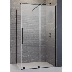   Zuhanykabin, Radaway Furo Black KDJ 110x100 jobbos zuhanykabin