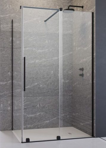 Zuhanykabin, Radaway Furo Black KDJ 120x100 jobbos zuhanykabin