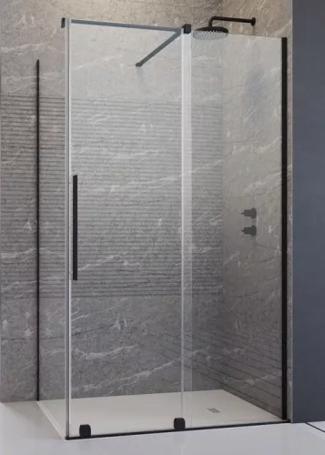 Zuhanykabin, Radaway Furo Black KDJ 120x120 jobbos zuhanykabin