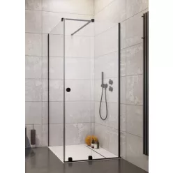   Zuhanykabin, Radaway Furo Black KDJ RH 90x90 jobbos zuhanykabin