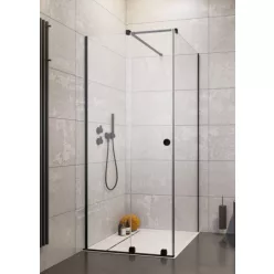   Zuhanykabin, Radaway Furo Black KDJ RH 100x110 balos zuhanykabin