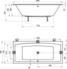 Kád, Ravak FORMY 02 SLIM 180 x 80 akrilkád (hófehér) C891300000