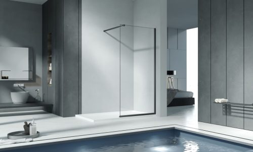 Walk-in, Aquatrend Walk-in W10-90 BLACK 90x200