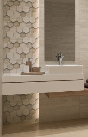 Csempe, Paradyz Classica Sunlight Stone Beige dekor Geometryk 30x60cm