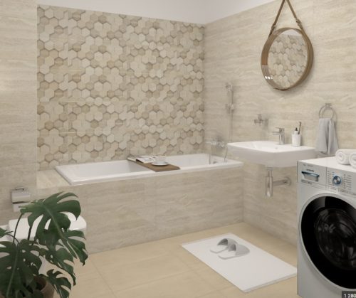 Csempe, Paradyz Classica Sunlight Stone Beige dekor Geometryk 30x60cm