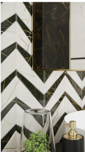 Dekorlap, Paradyz Classica Fancy White Inserto Polysk 30x60cm