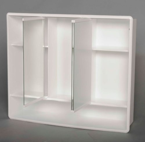 Fürdőszobabútor felső szekrény, Sapho AQUALINE LYMO tükrösszekrény, 58x49x14,7cm, fehér 1884132