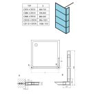Fix zuhanyfal, Sapho GELCO CURE BLACK fix zuhanyfal, 1000mm, matt fekete CB100