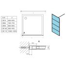 Fix zuhanyfal, Sapho GELCO CURE BLACK fix zuhanyfal, 1100mm, matt fekete CB110