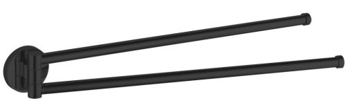 Fogas, Sapho AQUALINE SAMBA dupla törölközőtartó, 450mm, fekete SB221