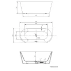 Kád, Sapho AQUALINE TAJO szabadonálló kád, 170x80cm, akril E1980