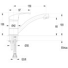 Mosdó csaptelep, Sapho AQUALINE 50 mosdócsaptelep mozgatható kifolyóval, króm 52196