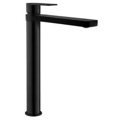   Mosdó csaptelep, Sapho AQUALINE DAPHNE magasított mosdócsaptelep leeresztő nélkül, fekete DH601B