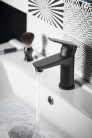 Mosdó csaptelep, Sapho AQUALINE LOTTA mosdócsaptelep, fekete LT602B