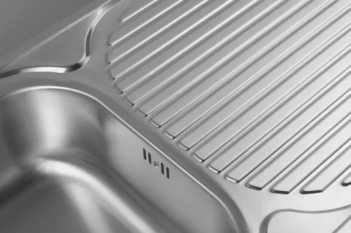 Mosogatótálca, AQUALINE csaptelep furat nélkül, csepegtető tálcával, 78x18x48cm, inox AQ7848B