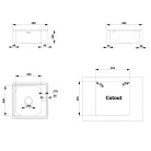 Mosogatótálca, Sapho AQUALINE rozsdamentes mosogatótálca, 48x18x48cm AQ4848B