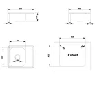 Mosogatótálca, Sapho AQUALINE beépíthető mosogatótálca, 58x18x48cm, inox AQ5848B