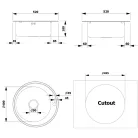 Mosogatótálca, Sapho AQUALINE beépíthető mosogatótálca, 51x18cm, inox AQ051B