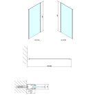 Oldalfal, Sapho POLYSAN EASY LINE oldalfal, 800mm, transzparent üveg EL3215