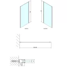Oldalfal, Sapho POLYSAN EASY LINE oldalfal, 900mm, transzparent üveg EL3315