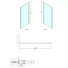 Oldalfal, Sapho POLYSAN EASY LINE oldalfal, 700mm, transzparent üveg EL3115