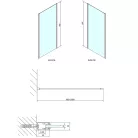 Oldalfal, Sapho POLYSAN EASY LINE oldalfal, 1000mm, transzparent üveg EL3415