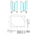Oldalfal, Sapho POLYSAN ZOOM LINE BLACK oldalfal, 800mm, transzparent, fekete ZL3280B