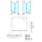 Oldalfal, Sapho POLYSAN ZOOM LINE BLACK oldalfal, 900mm, transzparent, fekete ZL3290B
