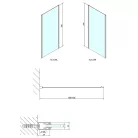 Oldalfal, Sapho POLYSAN EASY LINE oldalfal, 700mm, BRICK üveg EL3138