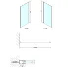 Oldalfal, Sapho POLYSAN EASY LINE oldalfal, 800mm, BRICK üveg EL3238