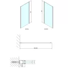 Oldalfal, Sapho POLYSAN EASY LINE oldalfal, 900mm, BRICK üveg EL3338