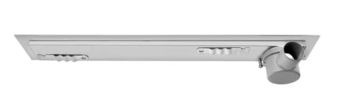 Padlóösszefolyó, Sapho AQUALINE KROKUS padlóösszefolyó sarokba, szifonnal, 860x12cm, inox 2715-90