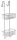 Polc, Sapho AQUALINE KRÓM LINE dupla polc és akasztó, 220x700x200mm 37007